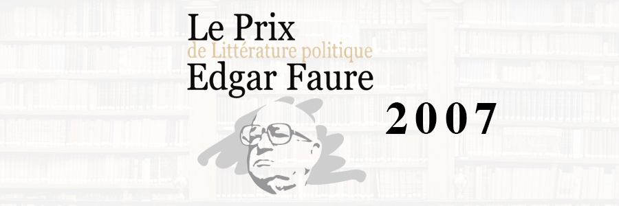 Visuel historique du Prix de littérature politique Edgar Faure 2007