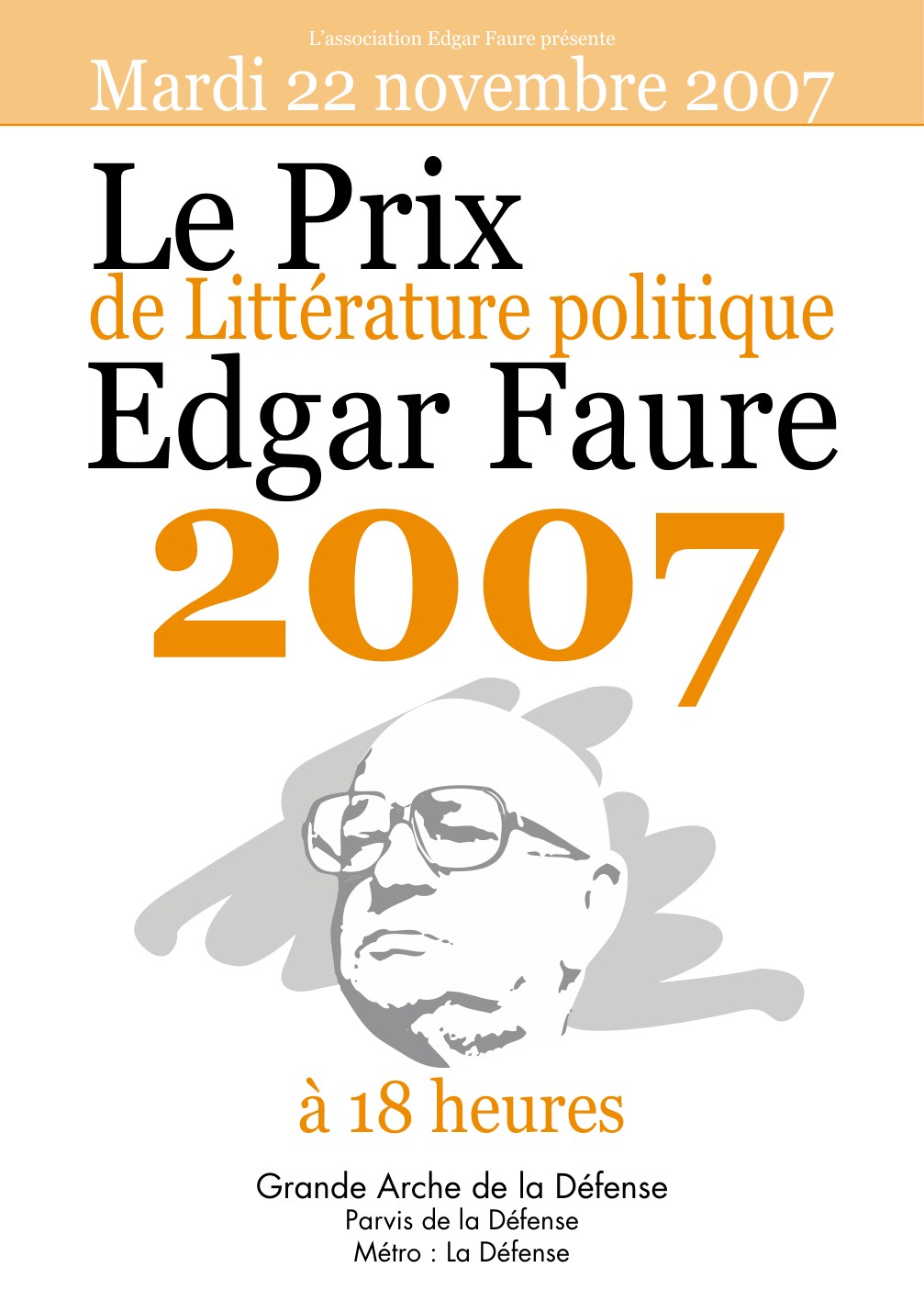 Couverture du livret officiel du Prix Edgar Faure 2007
